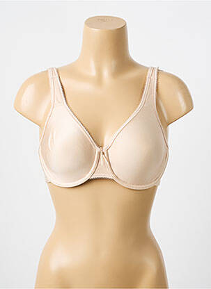 Sutien efect material satinat sutien cupe întregi cu decolteu înalt culoare piersică WACOAL femeie