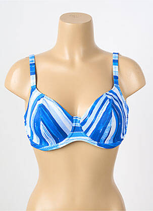 Sutien de costum de baie elasticitate sutien cupe întregi cu decolteu înalt albastru FREYA femeie