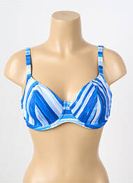 Sutien de costum de baie elasticitate sutien cupe întregi cu decolteu înalt albastru FREYA femme