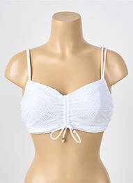 Sutien de costum de baie elasticitate top bentiță alb FREYA femeie