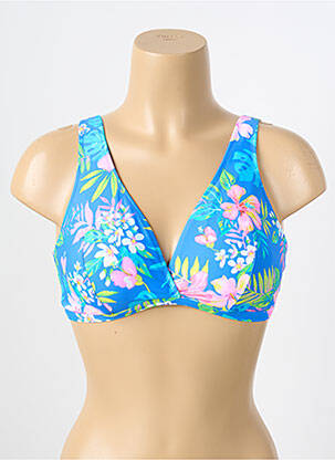 Sutien de costum de baie elasticitate top triunghiuri albastru FREYA femeie
