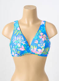Sutien de costum de baie elasticitate top triunghiuri albastru FREYA femme