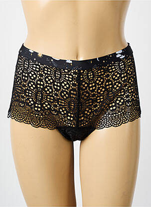 Shorty efect material satinat negru FREYA femeie