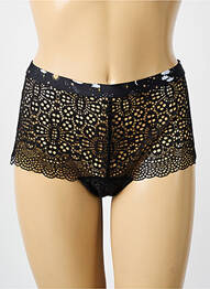 Shorty efect material satinat negru FREYA femme