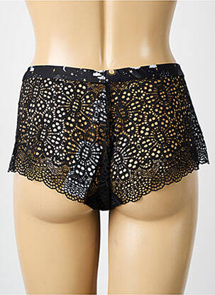 Shorty efect material satinat negru FREYA femeie