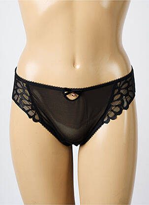 Chilot efect material satinat negru FREYA femeie