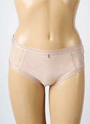 Shorty efect material satinat culoare piersică FREYA femeie