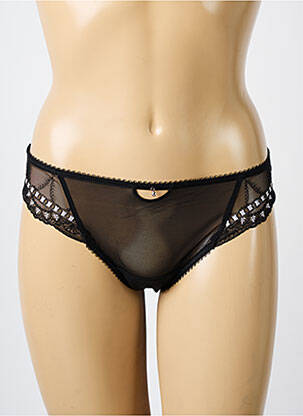 Chilot efect material satinat negru FREYA femeie