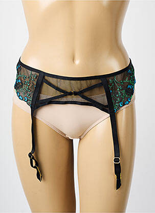 Corset/jartieră broderie negru FREYA femeie