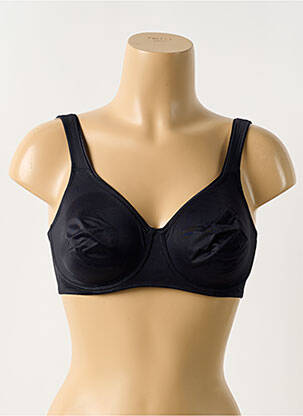 Sutien efect material satinat sutien cupe întregi cu decolteu înalt negru ROSA FAIA femeie