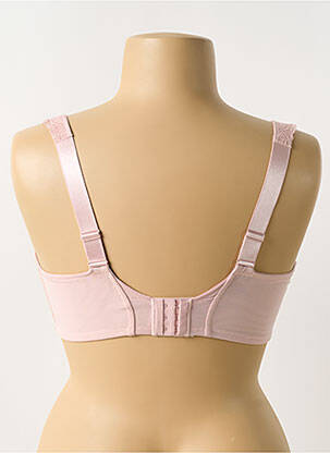 Sutien efect material satinat sutien cupe întregi cu decolteu înalt roz ROSA FAIA femeie