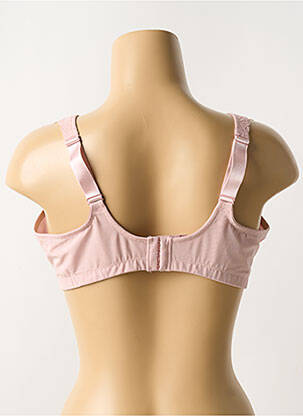 Sutien efect material satinat sutien cupe întregi cu decolteu înalt roz ROSA FAIA femeie
