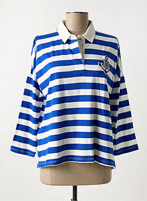 Polo mâneci 3/4 mâneci 3/4 albastru JANE BLUE femeie