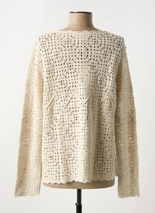 Vestă cu mâneci lungi elasticitate bej CREAM femme