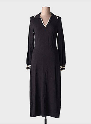 Rochie pulover elasticitate mâneci lungi negru CREAM femeie