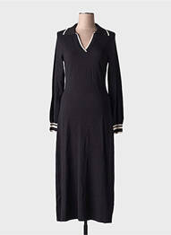 Rochie pulover elasticitate mâneci lungi negru CREAM femme