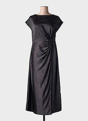 Rochie lungă mâneci scurte mâneci scurte negru MD'M femeie