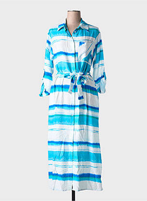 Rochie lungă mâneci lungi mâneci lungi albastru LA FEE MARABOUTEE femeie