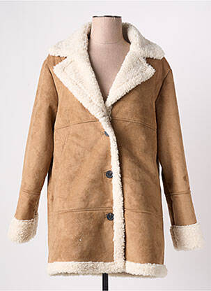 Palton scurt maro ICHI femeie