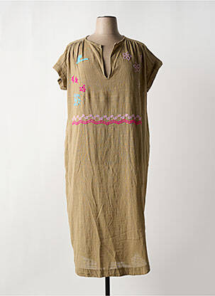 Rochie lungă mâneci scurte mâneci scurte verde JOHANNA PARIS femeie