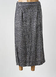 Fustă lungă croială dreaptă argintiu INTUITION femme