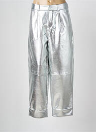 Pantalon drept argintiu ICHI femme