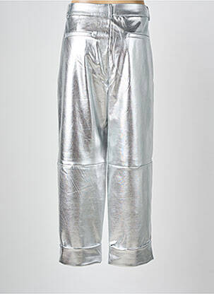 Pantalon drept argintiu ICHI femeie