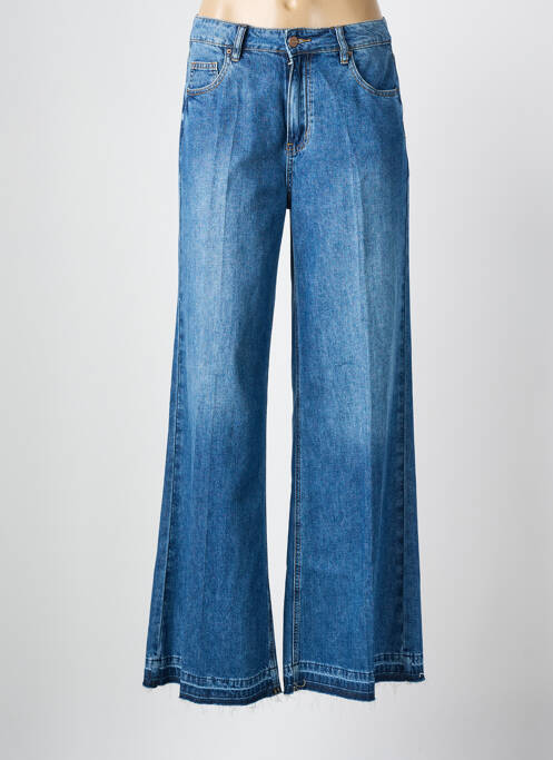 Blugi cu croială evazată albastru JANE BLUE femeie