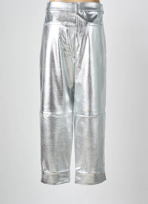 Pantalon drept argintiu ICHI femeie