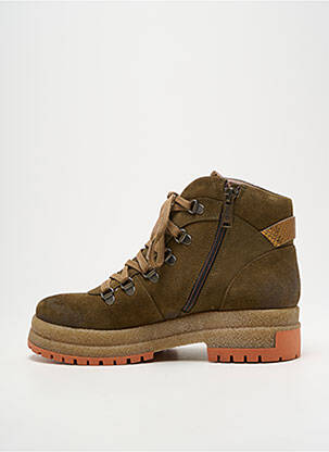Botine/ghete țesătură satinată toc de 4 la 6 cm verde MINKA DESIGN femeie
