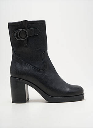 Botine/ghete material neted toc de 7 la 9 cm negru MINKA DESIGN femeie