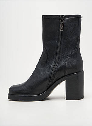 Botine/ghete material neted toc de 7 la 9 cm negru MINKA DESIGN femeie