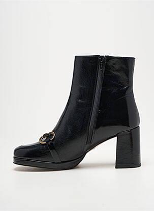 Botine/ghete țesătură satinată toc de 7 la 9 cm negru JB MARTIN femeie