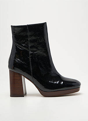 Botine/ghete toc pătrat toc de 7 la 9 cm negru ALIWELL femeie