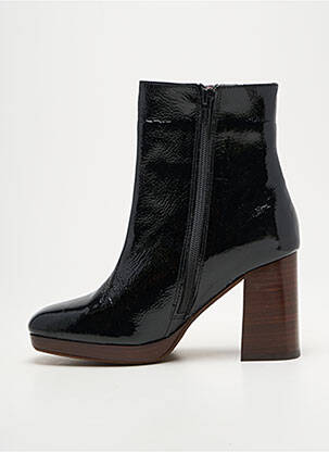 Botine/ghete toc pătrat toc de 7 la 9 cm negru ALIWELL femeie
