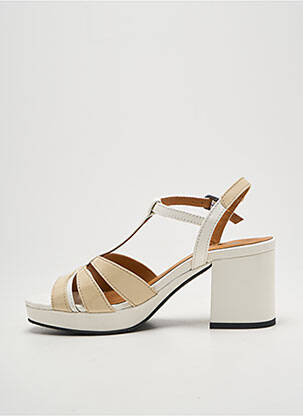 Sandale/pantofi decupați toc de 4 la 6 cm bej CASTA femeie