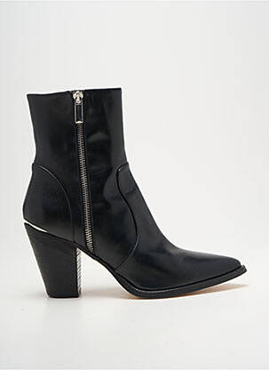 Botine/ghete toc de 7 la 9 cm negru NIMAL femeie