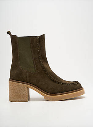 Botine/ghete toc de 7 la 9 cm verde REQINS femeie