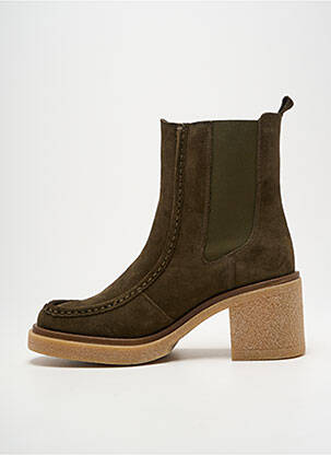 Botine/ghete toc de 7 la 9 cm verde REQINS femeie