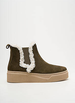 Botine/ghete toc de 4 la 6 cm verde COCO ET ABRICOT femeie