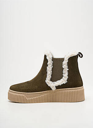 Botine/ghete toc de 4 la 6 cm verde COCO ET ABRICOT femeie