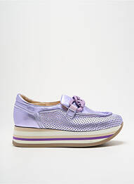 Mocasini material neted toc de 4 la 6 cm violet SOFTWAVES femme