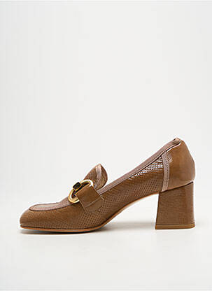 Mocasini toc pătrat toc de 4 la 6 cm maro ROSEMETAL femeie