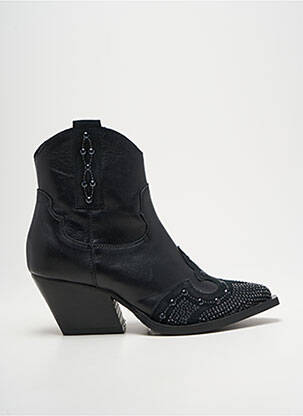 Botine/ghete material neted toc de 4 la 6 cm negru MIMMU femeie