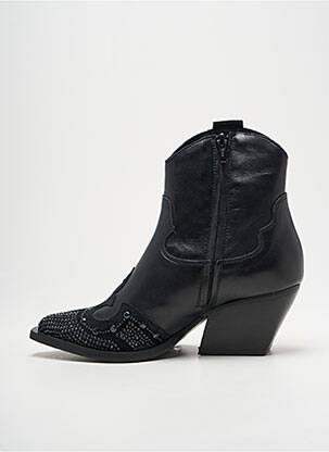 Botine/ghete material neted toc de 4 la 6 cm negru MIMMU femeie