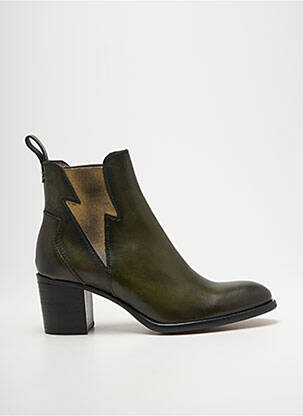Botine/ghete material neted toc de 4 la 6 cm verde MURATTI femeie