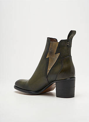 Botine/ghete material neted toc de 4 la 6 cm verde MURATTI femeie