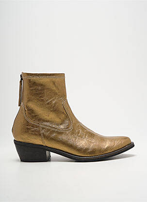 Botine/ghete material neted toc de 4 la 6 cm auriu MINKA DESIGN femeie
