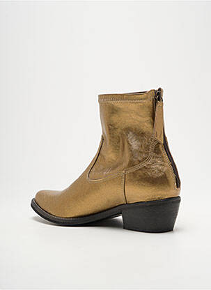Botine/ghete material neted toc de 4 la 6 cm auriu MINKA DESIGN femeie