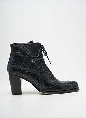 Botine/ghete țesătură satinată toc de 7 la 9 cm negru MURATTI femeie